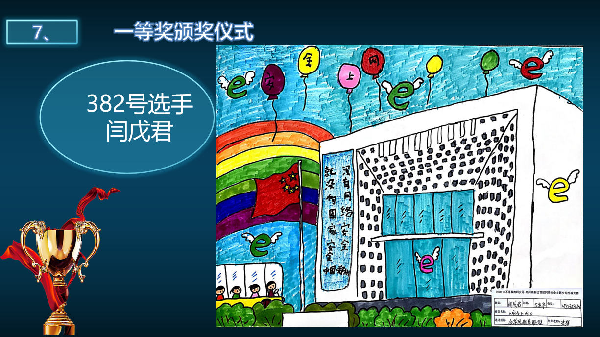 高新区首届网络安全主题少儿绘画大赛颁奖典礼举行